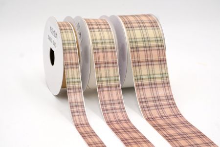 Pfirsich und Olivgrün Landhauskaromusterband_AI